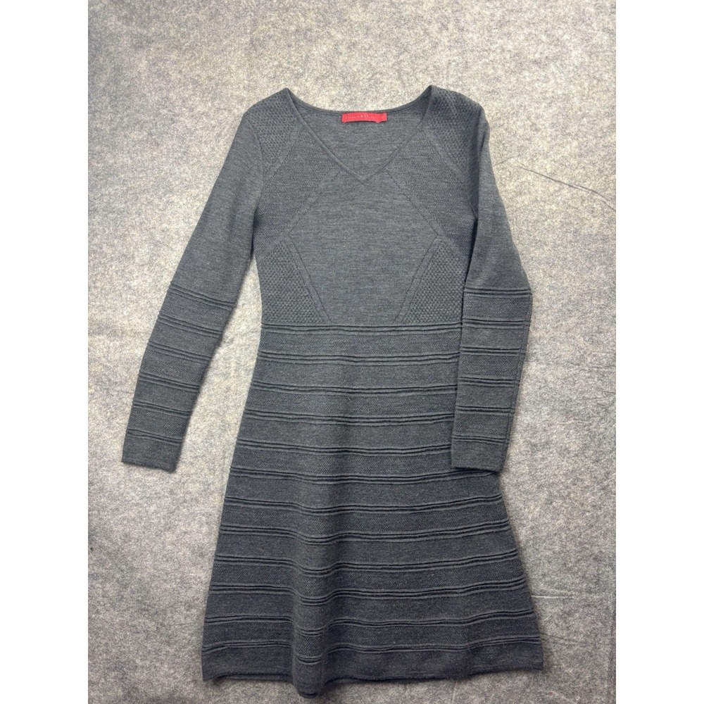 Krimson Klover Sweater Dress Size XS Grey Knit 100%‎ Merino Wool Long Sleeve